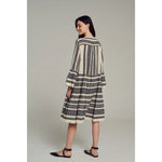 Load image into Gallery viewer, Ella Midi Dress - Black/Off White
