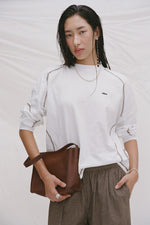 Load image into Gallery viewer, Kesh LS Tee - Cream &amp; Espresso
