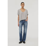 Load image into Gallery viewer, Girlfriend Deep V Tee - Grey Marle
