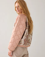 Load image into Gallery viewer, Quilted Bomber Jacket - Rose
