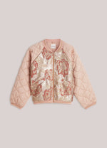 Load image into Gallery viewer, Quilted Bomber Jacket - Rose
