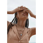 Load image into Gallery viewer, Petal Moonstone Necklace - Gold
