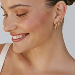 Load image into Gallery viewer, Antique Gold Midi Hoops
