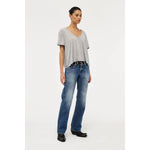 Load image into Gallery viewer, Girlfriend Deep V Tee - Grey Marle
