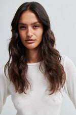 Load image into Gallery viewer, Matima Round Neck LS Tee - Off White
