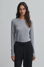 Load image into Gallery viewer, Matima Round Neck LS Tee - Grey Melange
