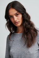 Load image into Gallery viewer, Matima Round Neck LS Tee - Grey Melange
