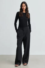 Load image into Gallery viewer, Matima Round Neck LS Tee - Black
