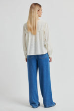 Load image into Gallery viewer, Mynthe Tie Collar Blouse - Tofu
