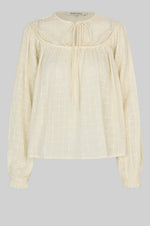 Load image into Gallery viewer, Mynthe Tie Collar Blouse - Tofu
