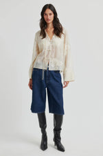 Load image into Gallery viewer, Vira Tie Front Shirt - Soft Beige
