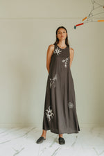 Load image into Gallery viewer, Embroidered Dress - Charcoal
