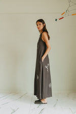 Load image into Gallery viewer, Embroidered Dress - Charcoal
