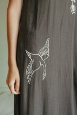 Load image into Gallery viewer, Embroidered Dress - Charcoal
