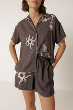 Load image into Gallery viewer, Embroidered Shirt - Charcaoal
