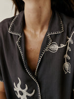Load image into Gallery viewer, Embroidered Shirt - Charcaoal
