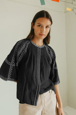 Load image into Gallery viewer, Bell Sleeve Shirt - Black
