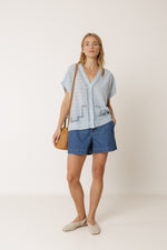 Load image into Gallery viewer, Lace Shirt - Cielo
