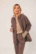 Load image into Gallery viewer, Quilted Plaid Coat
