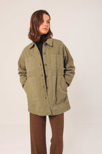 Load image into Gallery viewer, Quilted Plaid Coat
