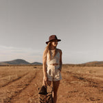 Load image into Gallery viewer, Anderson Wide Brimmed Fedora - Brown
