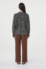 Load image into Gallery viewer, Solene Sweater - Black &amp; Taupe Multi
