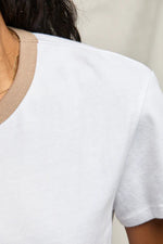 Load image into Gallery viewer, Billie - Cotton Contrast Crewneck Tee
