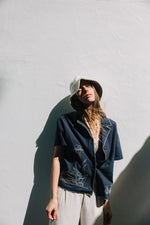Load image into Gallery viewer, Maxi Embroidered Shirt - Dark Blue
