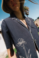 Load image into Gallery viewer, Maxi Embroidered Shirt - Dark Blue
