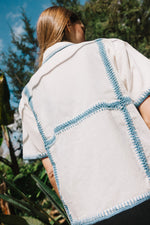 Load image into Gallery viewer, Floral Embroidered Shirt - Azul
