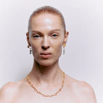 Load image into Gallery viewer, Perdita Earrings with Aquamarine - 18K Gold Plated
