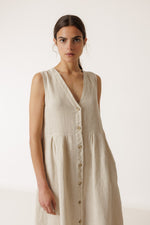 Load image into Gallery viewer, Linen Dress - Stone
