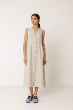 Load image into Gallery viewer, Linen Dress - Stone
