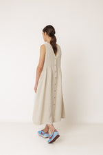 Load image into Gallery viewer, Linen Dress - Stone
