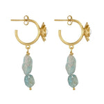Load image into Gallery viewer, Perdita Earrings with Aquamarine - 18K Gold Plated
