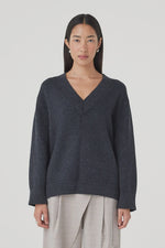 Load image into Gallery viewer, Zenya Sweater - Dark Grey Marle
