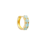 Load image into Gallery viewer, Amazonite Midi Hoops
