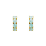 Load image into Gallery viewer, Amazonite Midi Hoops
