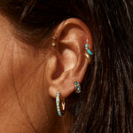 Load image into Gallery viewer, Blue Opal Crystal Maxi Hoops
