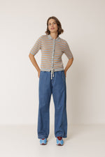 Load image into Gallery viewer, Stripe Knit Polo
