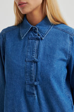 Load image into Gallery viewer, Cornelia Denim Tunic Dress - Blue Denim
