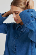 Load image into Gallery viewer, Cornelia Denim Tunic Dress - Blue Denim
