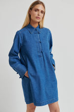 Load image into Gallery viewer, Cornelia Denim Tunic Dress - Blue Denim
