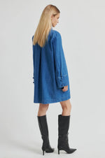 Load image into Gallery viewer, Cornelia Denim Tunic Dress - Blue Denim
