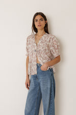 Load image into Gallery viewer, Ruffle Shirt - Lychee

