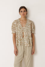 Load image into Gallery viewer, Ruffle Shirt - Khaki

