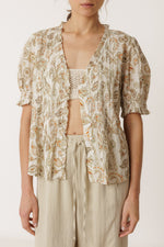 Load image into Gallery viewer, Ruffle Shirt - Khaki
