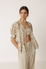 Load image into Gallery viewer, Ruffle Shirt - Khaki
