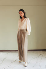 Load image into Gallery viewer, Embroidered Balloon Sleeve Blouse

