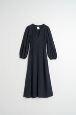 Load image into Gallery viewer, Crepe Cotton Dress - Navy
